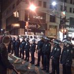 Officers at Cortlandt at Broadway at 3:30 a.m. on November 15